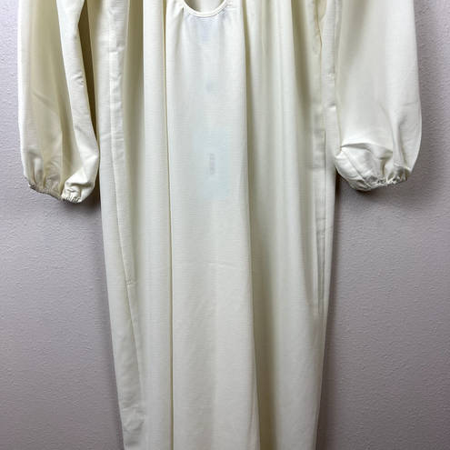 Hill House  Simone Maxi Dress Size Medium Coconut Milk Ivory Open Low Back Crepe