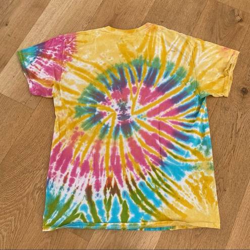 Shadow Hill  - Hawaiian Punch Tie Dye Trophy Tee in Yellow Multi Colors Size L