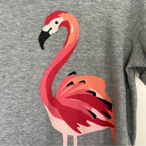 Kate Spade  ‘Strut your stuff’ Grey Flamingo T Shirt S