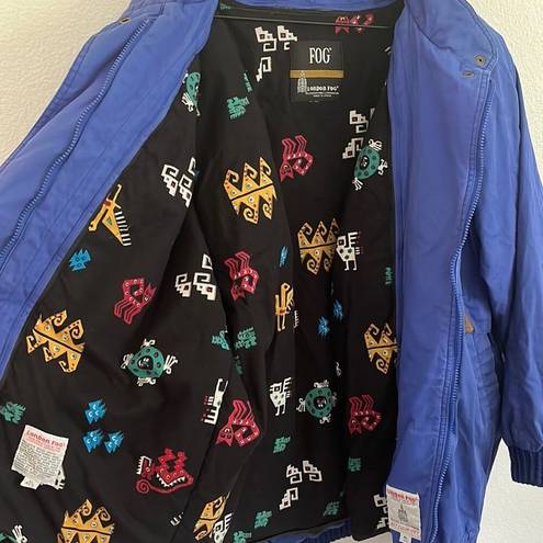 London Fog Vintage Womens Parka Coat XL Blue 90s 80s Funky Puffer Jacket  Winter