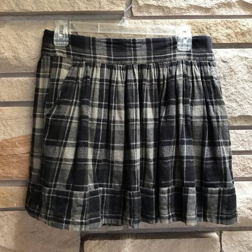 Harper Leon &  Schoolgirl Plaid Flannel Skirt Black Green Grunge 90s Goth small