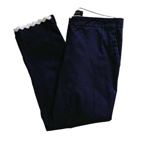 Talbots  Crop Pants Pique Rick-Rack Navy Slim Crop Pants Size 10