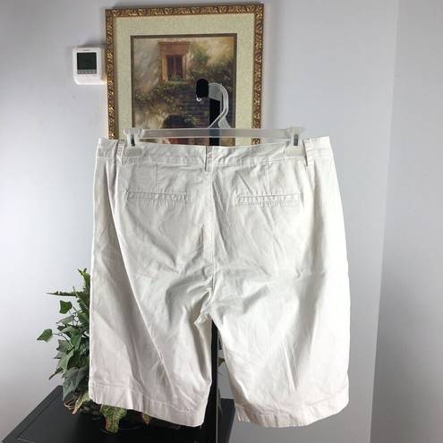 Krass&co Jones &  Womens Size 14 White Chino Cropped Trousers Slacks Dress Mid Rise