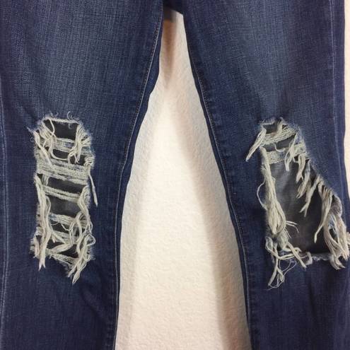 L'Agence L’Agence Jordan Ripped Distressed High Waist Crop Straight Leg Jeans Size 24
