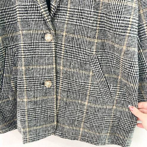 American Eagle NEW  Wool Blend Plaid Blazer Jacket sz Large Oversized Academia