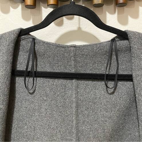 Uniqlo Double Face Dark Gray Wool Blend Hooded Coat Size L