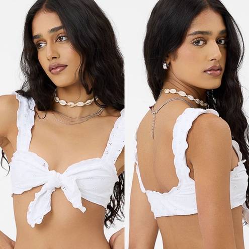 Frankie’s Bikinis Frankies bikinis pippa eyelet ruffle bikini top