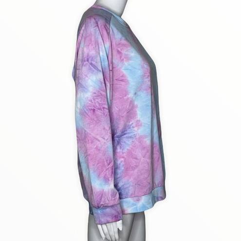 Zeagoo  Sweatshirt Womens Medium Blue Purple Tie Dye Casual Lounge Athleisure