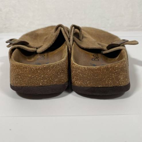 Birkenstock  Boston Suede Clogs Soft Footbed Beige Womens EU 38N US W7 -some wear