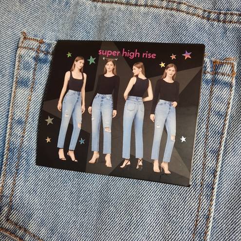 Simple Society  Juniors Jeans High Rise Straight Button Fly Light Wash Size 7/28