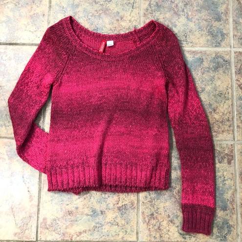 Divided  size 2 pink sweater with brown elbow patch