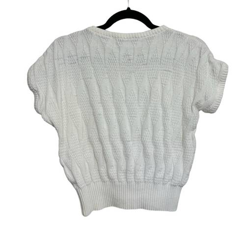 American Vintage  100% Cotton Cropped Sweater Top in Ivory - Size M