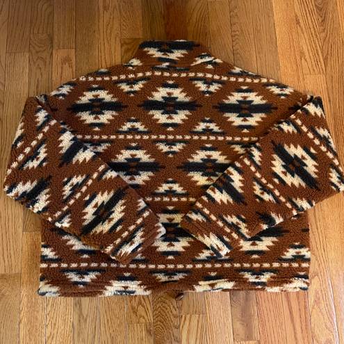 American Eagle cropped sherpa sweater