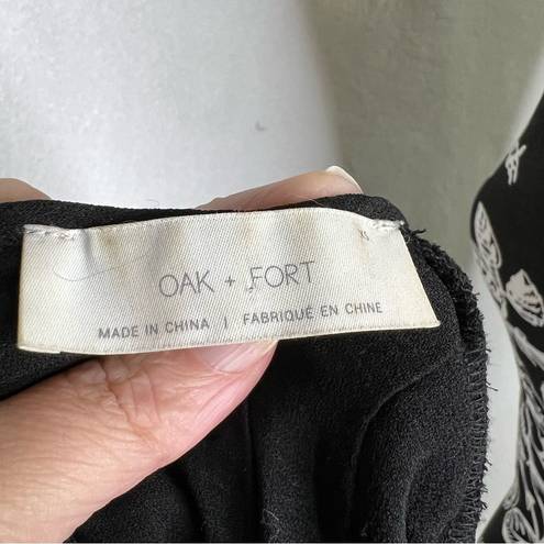Oak + Fort  Short Sleeve Blouse with Pleats
