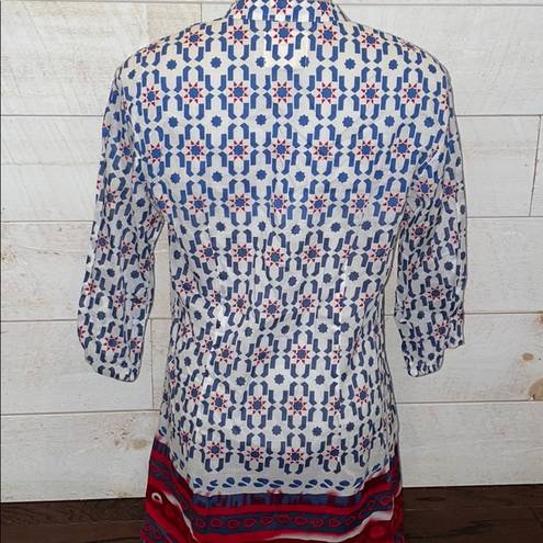 Quiksilver  Boho Pattern Half Button Down Tunic