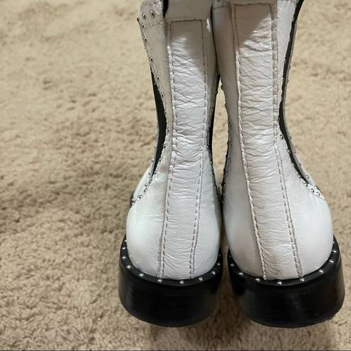 Rebecca Minkoff  Sabeen Women's White Leather Boots Size 7  Msrp 188$