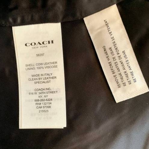 Coach  1941 belted leather mini skirt (2)