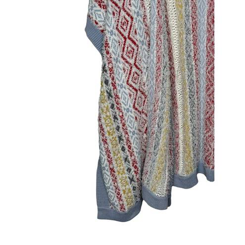 CAbi  Love Carol Women's Top Siesta Knit Poncho Boho Fringe Sweater Cardigan XS