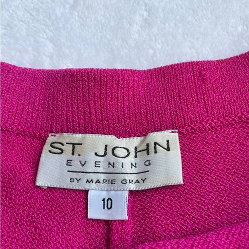 St. John  Hot Pink Evening Wear Wide Leg Pants