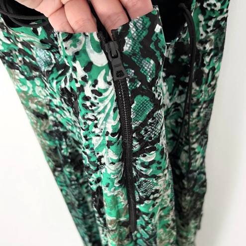 Alice + Olivia 🆕  Emerald Green Shanel Animal Print Maxi Dress Sz 4