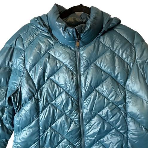 London Fog  Lightweight Packable Down Puffer Jacket Size Large Teal