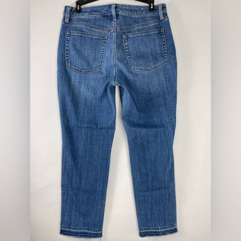 Talbots  Flawless High-Waist Straight Ankle Jeans Size 6 Raw Hem