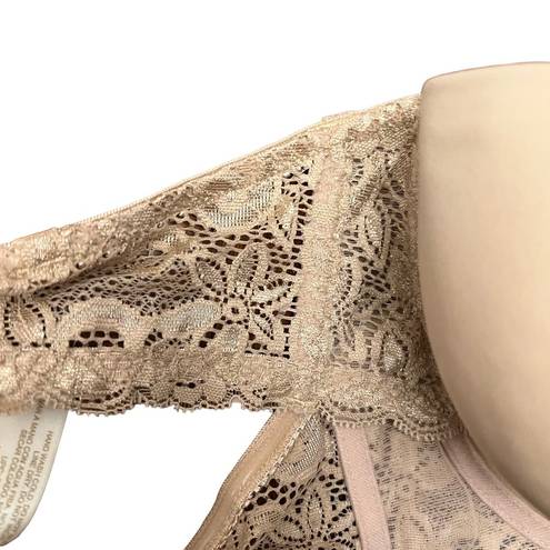 Secret Treasures  Cream Strapless Lace Bra Size 36C