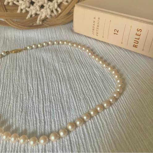 American Vintage Vintage “Britta” Pink Pearl Necklace 16.5” Pearlescent Classic Soft Pastel Femme