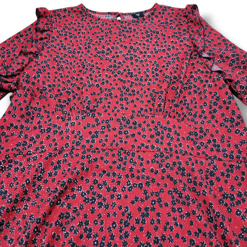 River Island Dress Size 22 US 26Uk 52EUR A-Line Dress Long Sleeve Floral New NWT