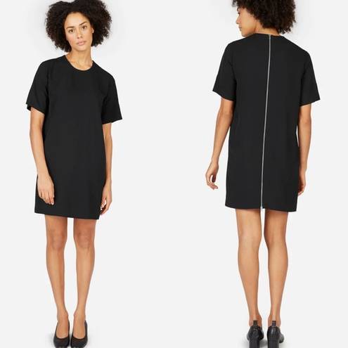 Everlane  The Japanese GoWeave Zip Short Sleeve Tee Dress in Black Size US 0