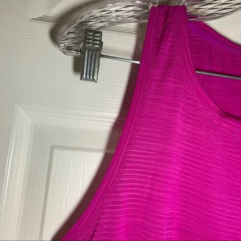 Avia  Pink Striped Semi-Sheer Sleeveless Tank XL