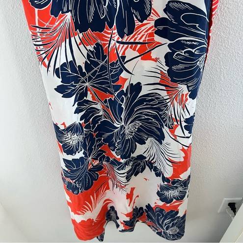 Tracy Reese  100% Silk Maxi Aloha Tropical Hawaiian Printed Dress Small