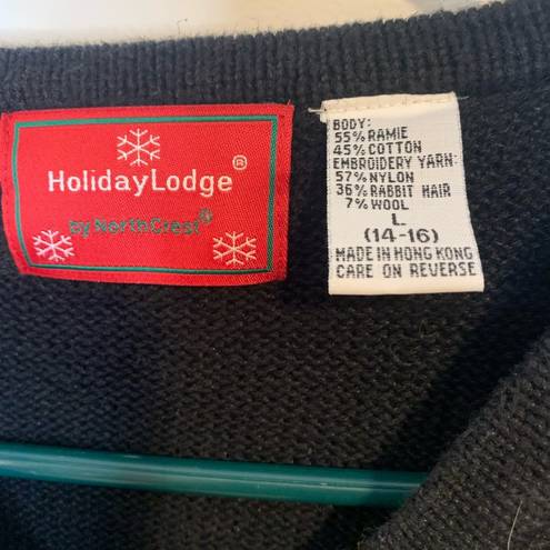 North Crest Holiday Lodge by  Snowflake Button Down Ugly Christmas Sweater