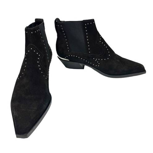 Rag and Bone  Black Suede Studded Westin Boot