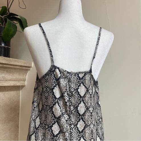 See You Monday  Snake Print Animal Print Women Size L Polyester Satin Slip Dress