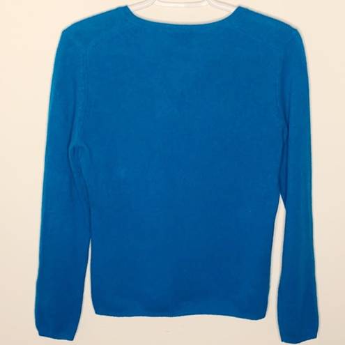 Only  Mine cashmere V neck Aqua blue sweater sz Mp