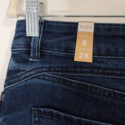 prAna NWT  Buxton Deep Blue Wash Denim Boyfriend Women 6 Organic Cotton Jeans