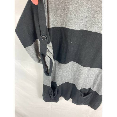 Caslon  Oversized Sweater Striped with Pockets size Petite XS