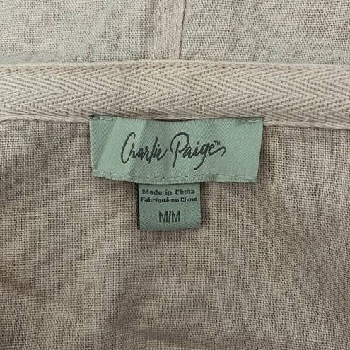 Charlie Paige  - Pink Linen Pullover Hoodie - Medium