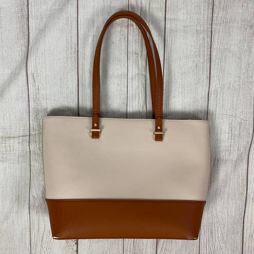 Lovevook large shoulder tote purse white and tan
