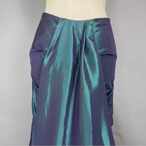 Jovani  Skirt Iridescent Green Purple Train Women‎ Mermaid Shimmer 10 Prom Formal