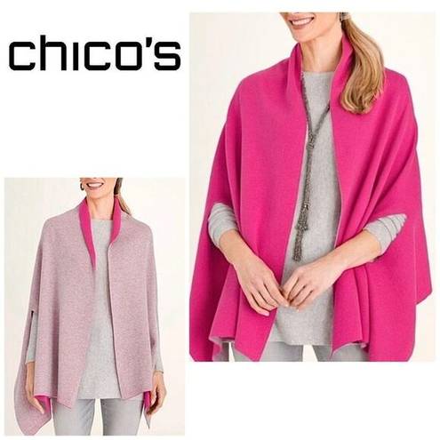 Chico's New. Chico’s pink reversible travel wrap. Retails $119