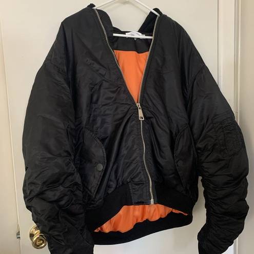 Missguided  Fanny Lyckman Reflective Puffer Jacket orange OVERSIZED US Size 6
