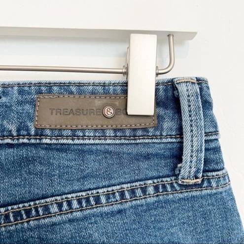 Treasure & Bond  Denim Button Fly High Waisted Cuffed Jean Shorts Blue Size 26