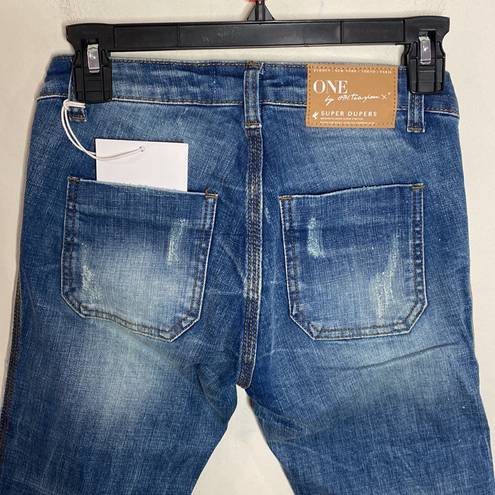 One Teaspoon One x  Revolve Super Duper low rise slim cropped jeans Pure Bleu 22