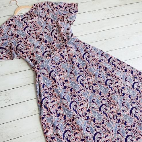 The Moon Ella‎ Paisley Floral Wrap Dress Size Small