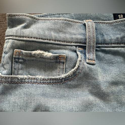 Hollister  Low Rise Boyfriend Crop Cuffed Jeans Juniors Button Fly Sz 5 27 X 25