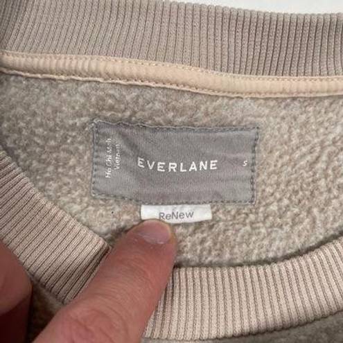 Everlane Sweater Women Small Beige Teddy Bear Pullover Crew Neck Cotton S