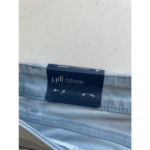 J.Jill NWT  Light Wash Blue Authentic Fit Cropped Jeans Size 14 NEW!