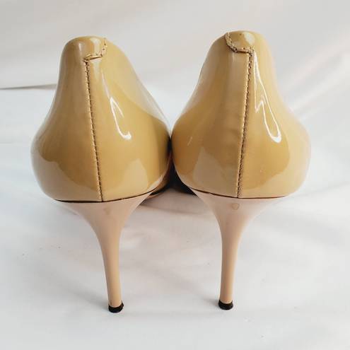 Brian Atwood  Beige Patent Leather Stiletto Heel size 8